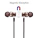 Earbuds, Wood In Ear Headphones, Stereo Bass Noise-isolating Earphones with Microphone and Inline Remote Controller , Carrying Case (Brown)