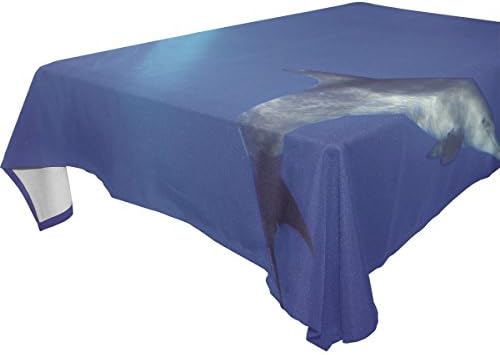 BYouLockX Lovely Dolphins Pattern Rectangle Tablecloth 60x108(in)