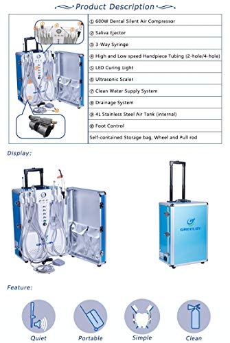 BoNew Portable Unit Turbine with Air Compressor Suction System Triplex Syringe - Thumbnail 2