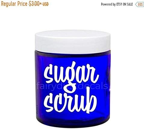 gwcdeccal Labor Day Sale Sugar Scrub Label vinyl decal for homemade bath and beauty sugar scrub decal vinyl sticker for glass or plastic cosmetic j