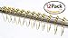 Shower Curtain Hooks Rings, Brushed Gold Decorative Rust Proof With Roller For Bathroom, Wardrobe, Closet, Bathtub, 100% No Rust, Set Of 12 Rings, By Mystic Home.