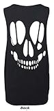 Crazy Girls Lazer Cut Skull Print Back Cut Out Baggy Oversize Top
