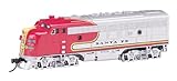 Bachmann Industries EMD F7-A Diesel Locomotive DCC Equipped Santa Fe War Bonnet Train Car, N Scale