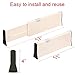 ikedon Drawer Dividers, Adjustable Drawer Divider, Anti-Scratch Foam Edges Drawer Dividers Organizers for Bedroom, Bathroom, Closet, Clothing, Office, Kitchen Storage (4, 11-17
