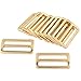 DGOL 10pcs 1-1/2 inch Slider Webbing Strap Tri Glide Buckles Zinc Alloy Tri-glide Slide Buttons Fasteners (Silver)