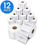 Aegis - Compatible 30334 (2-1/4" X 1-1/4") Direct Thermal Labels Replacement for DYMO 30334 Barcode, UPC, FBA - for Rollo, Labelwriter 450, 4XL & Zebra Desktop Printers (12 Rolls)