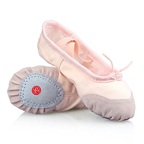 Lonsoen ballet slipper shoes split-sole dance flat for girls (tod…