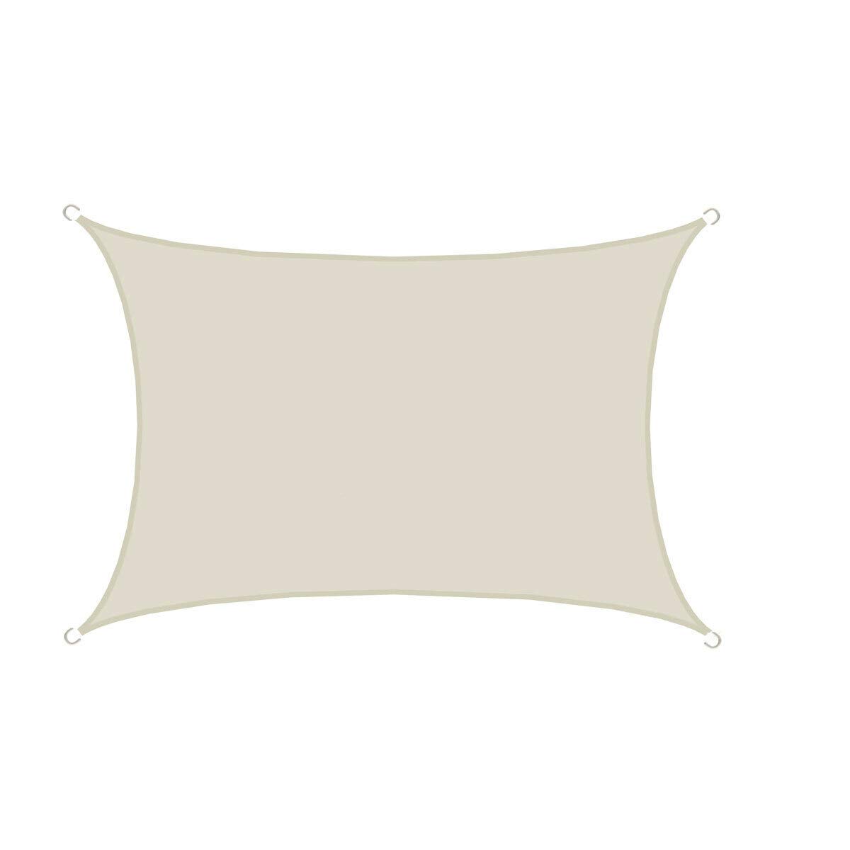 AMANKA UPF50+ UV Shade Sail - 3x5 m Polyester Rectangle - Sun Protection Tarpaulin Canopy Beige — image 1