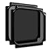 DEMCiflex Dust Filter for NCASE M1 120mm Square 2-Pack, Black Frame, Black Mesh