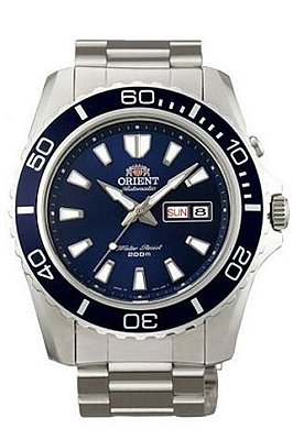 Orient Men's 'Mako XL' Japanese Automatic Stainless Steel Diving Watch, Color:Silver-Toned (Model: FEM75002DW)