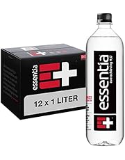 Essentia Bottled Water, 1 Liter, Pack of 12 Bottles; 99.9% Pure, Infused with Electrolytes for a Smooth Taste, pH 9.5 or Higher; Ionized Alkaline Water