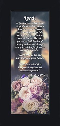 Marriage Prayer with Scripture, A Matthew Bible Verse, True Love Picture Frame, 6x12 7317CH