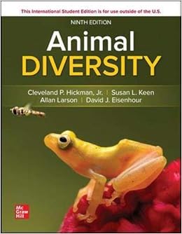 Ise Animal Diversity Cleveland P Hickman Susan L Keen Allan Larson David J Eisenhour 9781260575859 Amazon Com Books