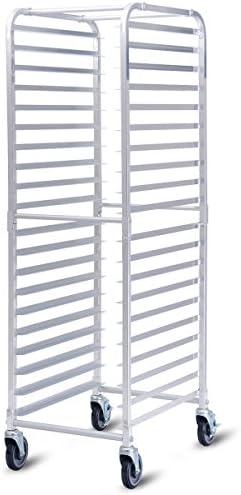 26" x 20" x 70" Aluminum Bun Pan Bakery Rack Rolling Kitchen Commercial 20 Sheet