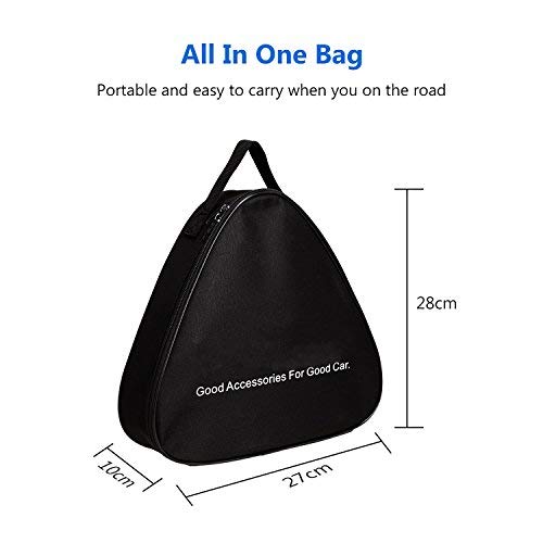 24 in 1 Roadside Assistance Auto Emergency Kit, Multifunctional Breakdown Tool Kits First aid kit (Triangle Bag - Contains Jumper Cables, Tools, Reflective Safety Triangle and Safety Hammer etc)