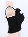 KAMISSY Women's Frill Smocked Cop Tank Top Tie Shoulder Strap Vest,Black,Small