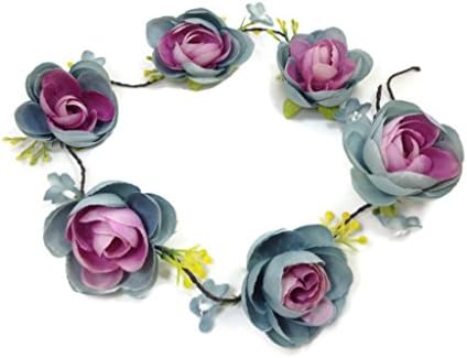Nature Vines Garland Flower Crown Headband :S10 (Blue-M)