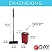 E-Day Smart Flat Mop Bucket with Wringer for Home Kitchen Floor Cleaning - Microfiber Mop System with Bucket and 2 Washable Mop Pads - Dry or Wet Floor Mop Set with Self-Cleaning System - Red