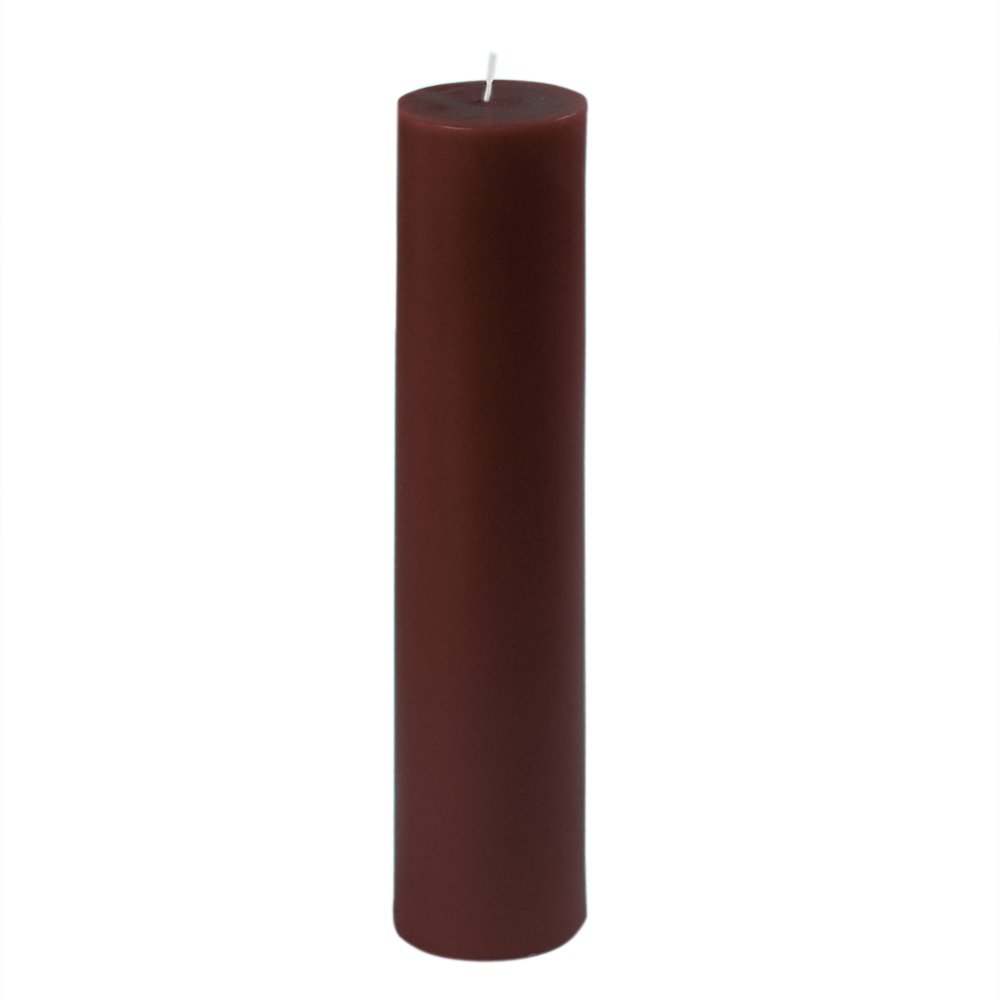 Photo 1 of 2 x 9 Inch Brown Pillar Candle