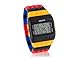 Chic SHHORS W-8201 Rectangle Dial Green Light LED Watch with Multi-Function Display - Colorful