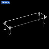 Worown Acrylic Riser Shelf Single Tier Clear Display Stand Cupcake Trophies view 4