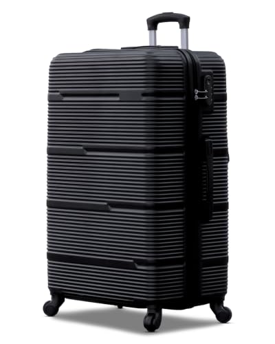 ZAAPPY Hard Shell Horizon Line ABS Lightweight 32 Inch (36-40kg) Luggage, Combination Lock Suitcase