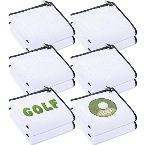 Batiyeer Golf Towel Waffle Pattern White
