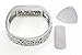 BSI Silver Metal Bracelet For Fitbit Flex Activity Sleep Tracker Flowers Design Replacement Wrist Band 6-7” Large Size