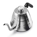 Apace Living POUR OVER COFFEE KETTLE with Tea Scoop and Table Coaster – Stainless Steel Gooseneck Drip Kettle w/ Built in Thermometer (1L / 34oz)