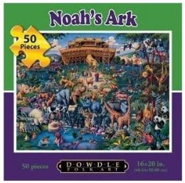 Dowdle Folk Art Noah's Ark 50pc 16x20 Puzzles