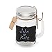 6 Pack - Vintage Mason Jar Mugs with Chalkboard Labels and Tin Lids, Mason Mugs with Handles for Weddings, Candle Jars, Party Favors, 16oz, by California Home Goods