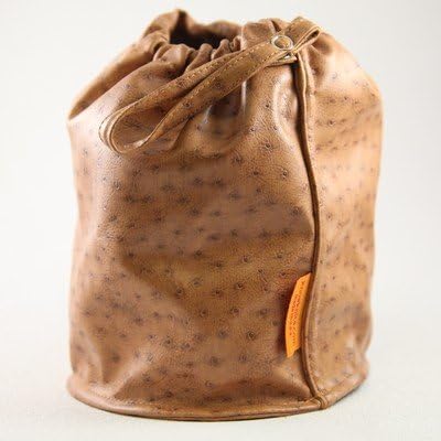 Faux Ostrich Small GoKnit Pouch Project Bag w/ Loop &amp; Drawstring