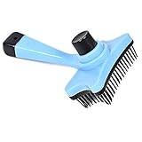 Pet Grooming Tool  PYRUS Self-Cleaning Slicker Brush for Small Medium Dogs & Cats Short-Long Hair ( Blue )