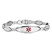LinnaLove Fashion Shiny medical alert bracelet with Free Engraving Stainless steel Medical id bracelet for Women (Steel-7.5 in)