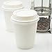 Golden Apple, Disposable Paper Coffee Cups 8 oz. Cups & Lids Quantity 50 cups per pack. Perfect For On-The-Go Hot or Cold Beverages.