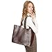 ANNA JONES Women's Designer Tote Shoulder Bags Soft PU Leather handbag Large Size Brown Colour