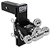 B&W TS20049B Tow and Stow Receiver Hitch Tri-Ball with 2.5in Shank 7in Drop 7.5in Rise Plus 5/8in Black Receiver Lock