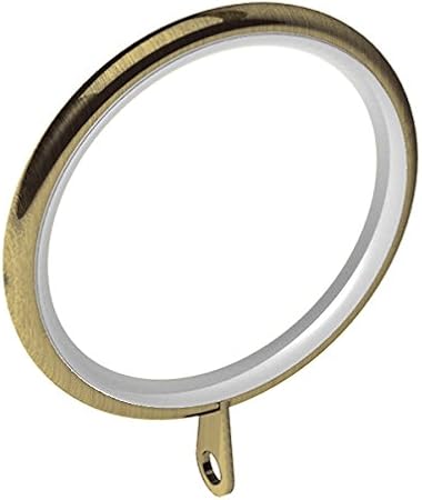 Swish Elements 28mm Metal Curtain Pole Rings Antique Brass 12