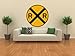 Street & Traffic Sign Wall Decals - Rail Road Crossing Symbol Sign - 12 inch Removable Graphic