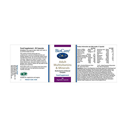 Biocare Adult Multivitamins and Minerals (90 capsules) The Lockdown