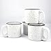 Marble Creek Ceramic Campfire Mug, 15oz - Set of 4 (White)