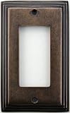 Classic Accents Deco Aged Antique Brass One Gang GFI/Rocker Opening Wall Plate