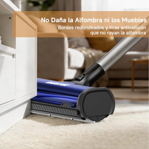 Garstor Rodillo Quitapelusas Alfombras, Recogida Automática Pelo Mascotas | 1,5m Mango , Depósito Polvo,Recogida Automática de Cabello