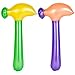Kicko 14 Inch Multi-Colored Inflatable Hammer - Pack of 12 Assorted Neon Mallet - Perfect Tool for Backdrops, Decor, School Activities, Festivals, Party Favor and Supplies