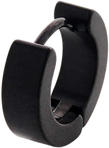 Amazon Spi0064 Black 6 ブランド名 2pieces ステンレス ピアス フープ メンズ 片耳分1個売り ブラック 直径14mm 幅4mm ピアス 通販