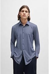 HUGO Men's Kenno Shirt Dark Blue Size 43 view 3