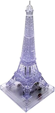 43 Thermolove 3D Decoration Model Toy Crystal Puzzle Game Toy Big Eiffel Tower With Music and Colorful Lights-Transparent