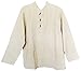 Siddartha Mens Tunic Handloomed Cotton 3-Wooden Button Loop Closure, Mandarin Collar