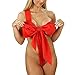iecool Women's Naughty Knot Body Bow Sexy Lingerie One Size Red