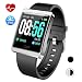 Mgaolo Smart Watch Fitness Tracker,Activity Tracker Smartwatch with Change Brightness Screen,IP68 Swimming Waterproof Fit Watch Wristband with Heart Rate Sleep Monitor for Android & iPhone (Silver) primary
